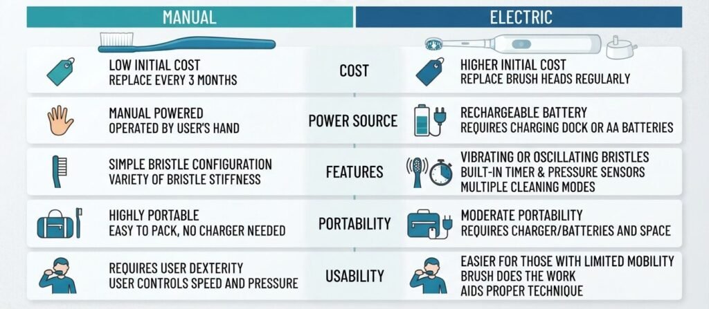 Manual vs Electric Toothbrush